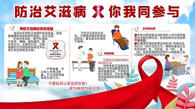 艾滋病防治预防科普展板