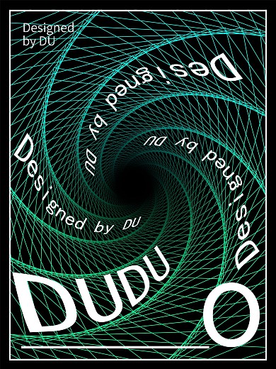 炫彩高级螺旋设计海报