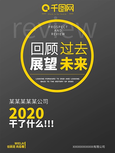 回顾过去展望未来产品海报图片海报黑金海报