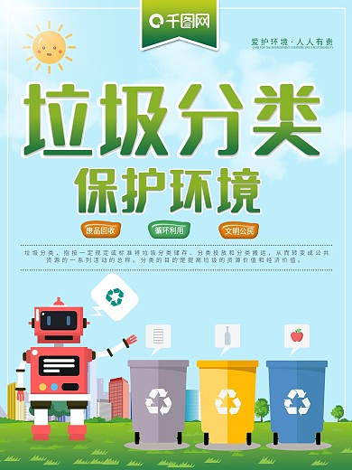 垃圾分类公益环保海报