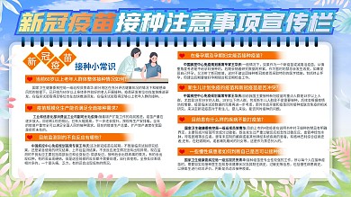 新冠疫苗接种注意事项宣传展板设计