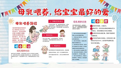 母乳喂养知识内容型宣传展板