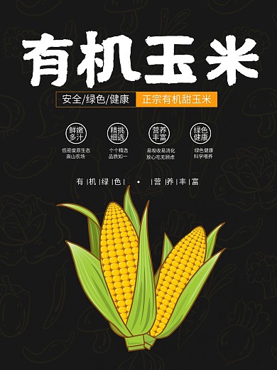 绿色有机植物玉米纯天然营养产品