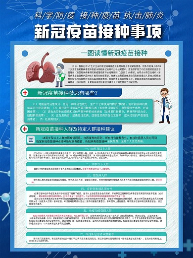 新型冠状病毒疫苗接种海报