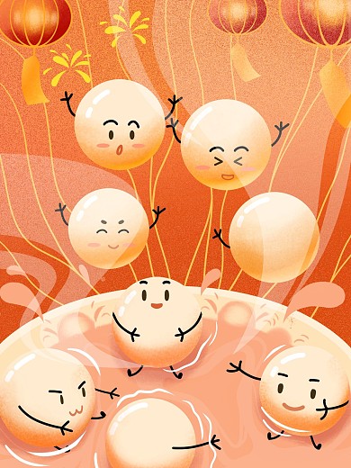 元宵节国风插画海报