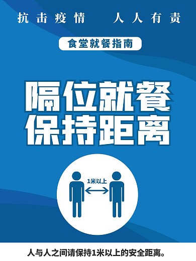 原创抗击疫情食堂就餐指南隔位就餐