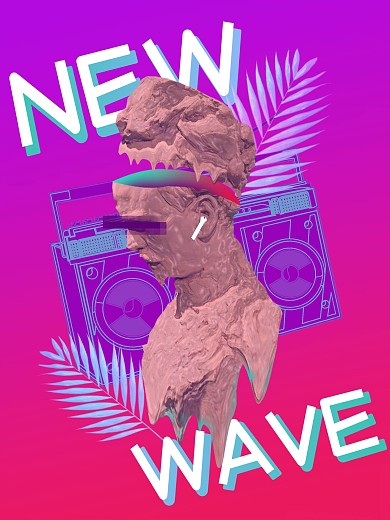 蒸汽波新浪潮音乐节海报潮流海报