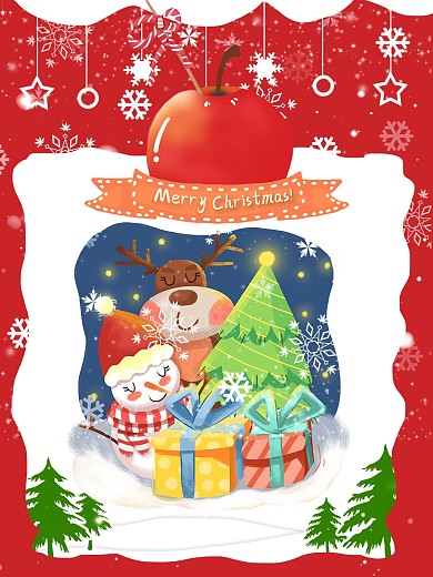 圣诞节平安夜背景素材圣诞快乐