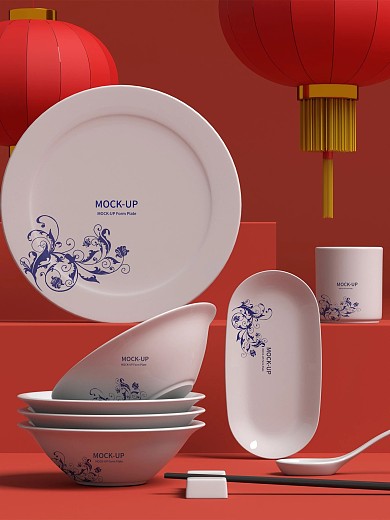 原创3D餐具样机