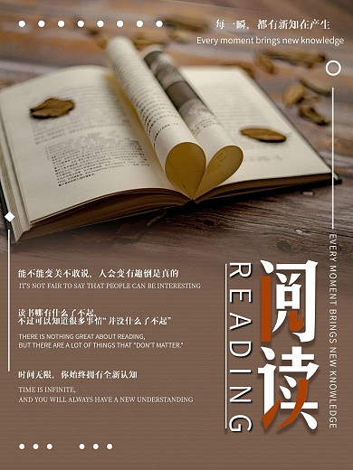 阅读读书日主题海报
