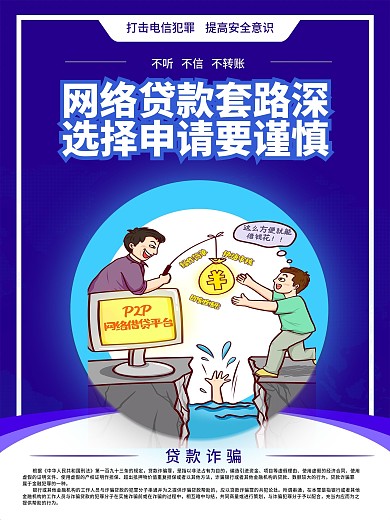 电信诈骗系列宣传海报