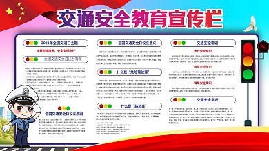 全国安全交通日宣传海报展板