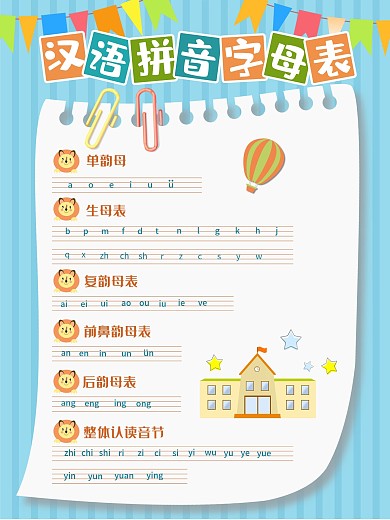 小孩学拼音表儿童学习背景