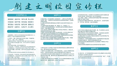 2020校园文明宣传栏宣传展板