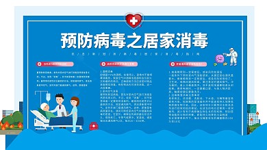 预防新冠状肺炎病毒之居家消毒海报展板展架