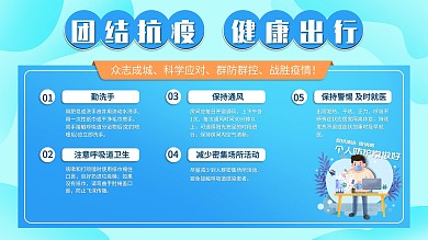 新冠肺炎防疫展板防疫知识校园防疫宣传展板