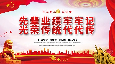 热烈庆祝中国共产党成立100周年党建展板