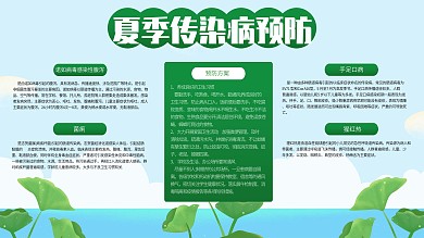 小清新蓝色夏季安全知识宣传栏