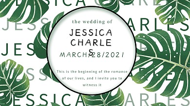 简约清新欧式婚礼背景展板