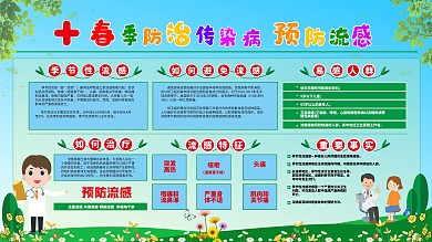 春季预防传染病宣传展板