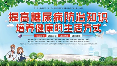 糖尿病防范知识展板