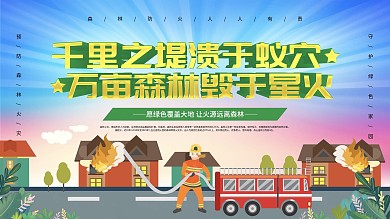 预防森林火灾口号展板