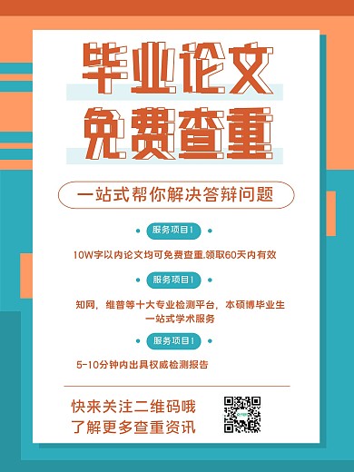 毕业论文查重海报