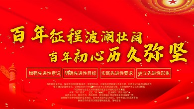 建党100周年征程初心使命党史党建展板