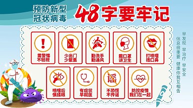 48字守则防疫展板