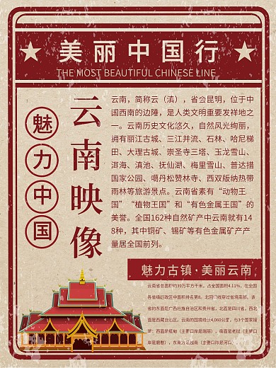 2018云南旅游古城宣风景海报