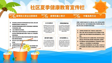 夏季健康教育展板