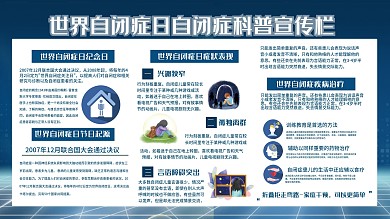 世界自闭症日自闭症科普宣传栏