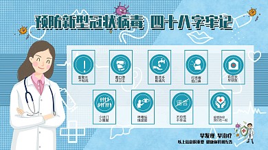 48字守则防疫展板医疗卫生展板