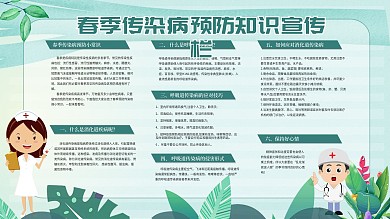 春季传染病预防宣传栏
