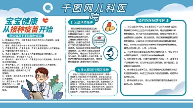 儿科医院使用的宣传展板