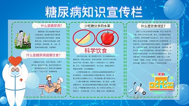 糖尿病健康饮食展板（内容型）