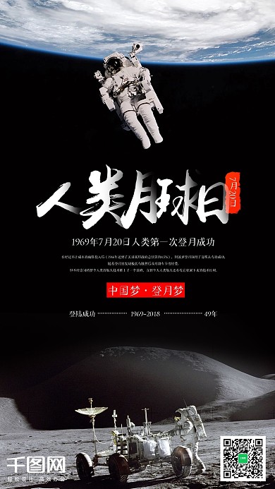 人类地球日手机海报设计