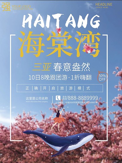 海棠湾旅游设计海报