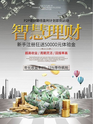 金融理财类银行商业宣传促销海报