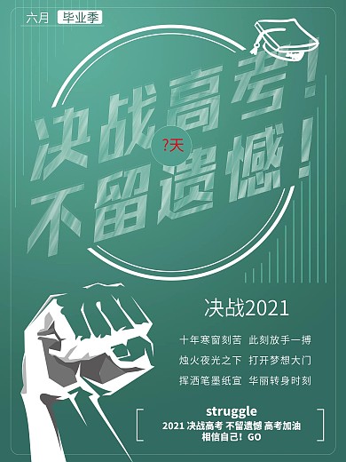 冲刺高考海报