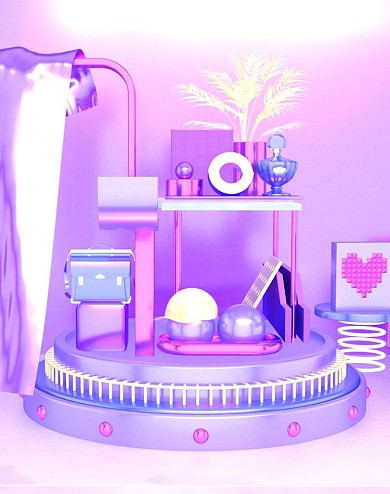 C4D电商展示场景banner