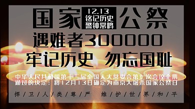 国家公祭日宣传展板