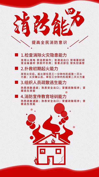 消防安全标识普及火灾知识手机海报配图