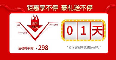 淘宝天猫通用价格曲线海报banner