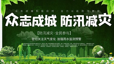 防汛减灾宣传展板