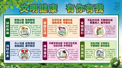 文明健康有你有我展板