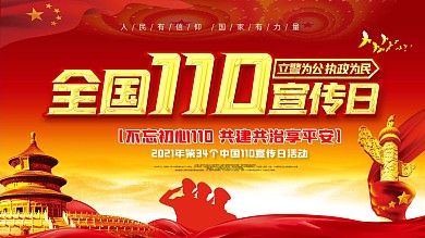 全国110宣传日展板