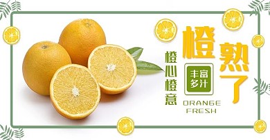 新鲜橙子电商海报