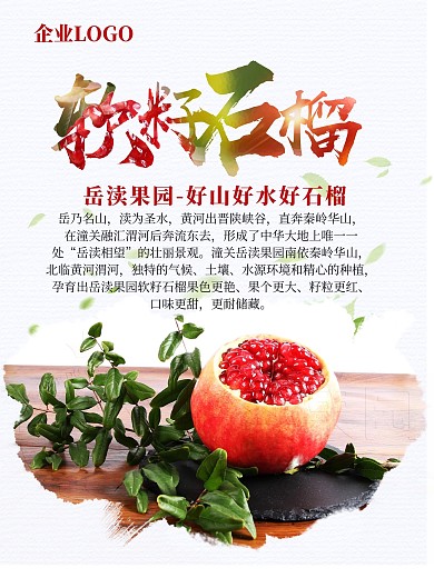 石榴宣传宣传海报