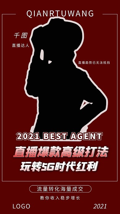 原创微商电商导师开课培训手机海报